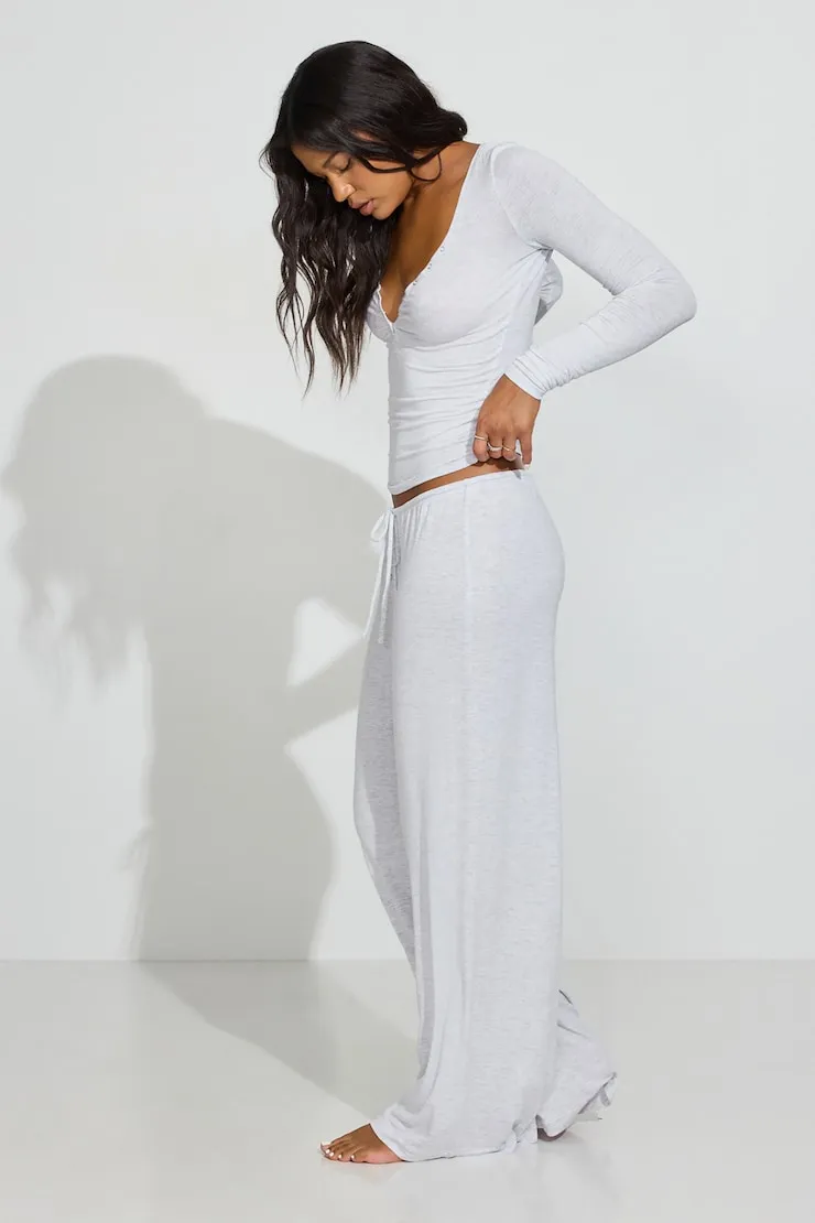 Sheer Ribbed Slouchy Pants - Garage - Greys - Women Clothing sold by Garage product image thumbnail 2