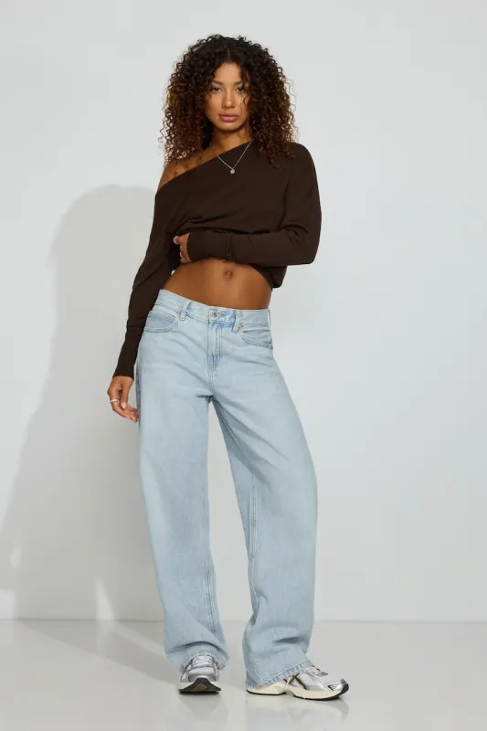 Low Rise Baggy Jeans - Garage - Blue - Women Clothing made by Garage