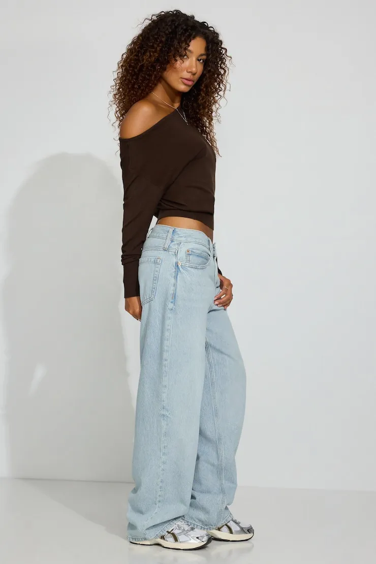 Low Rise Baggy Jeans - Garage - Blue - Women Clothing sold by Garage product image thumbnail 2
