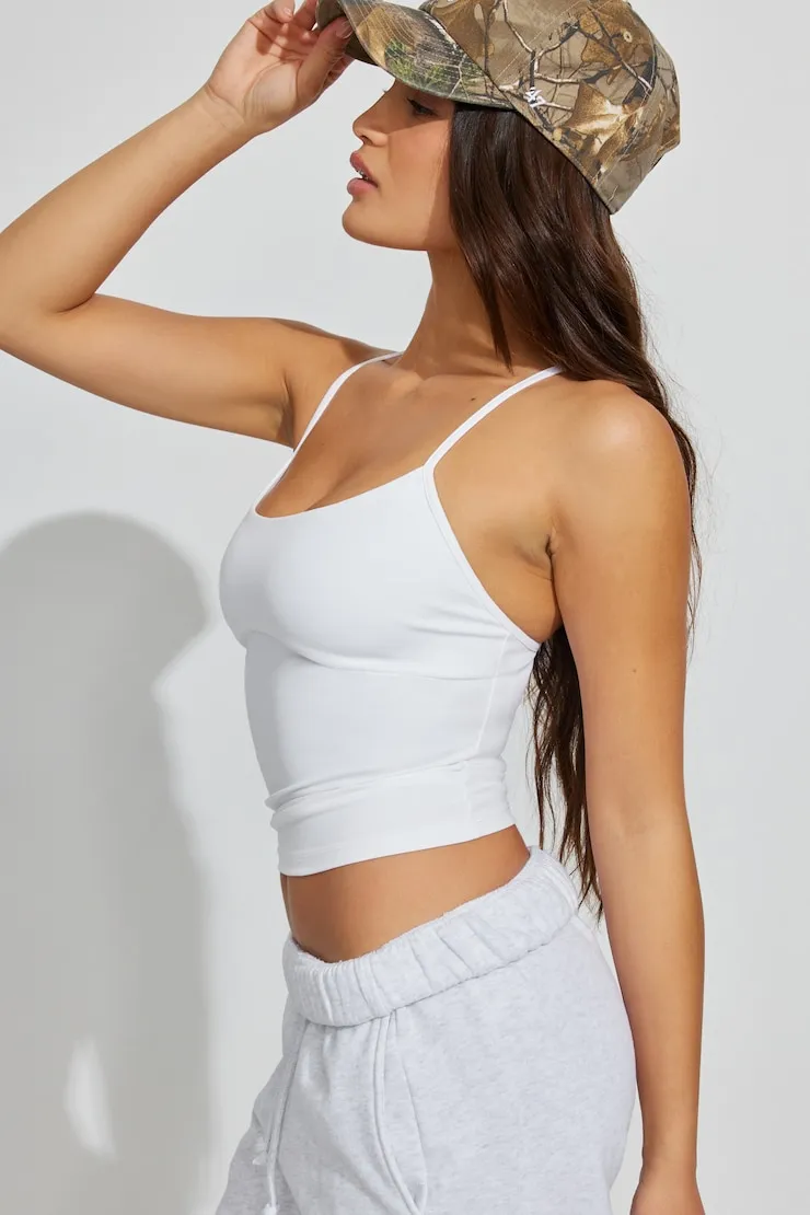Sleek Underbust Crossback Cami Top - Garage - White - Women Clothing sold by Garage product image thumbnail 2