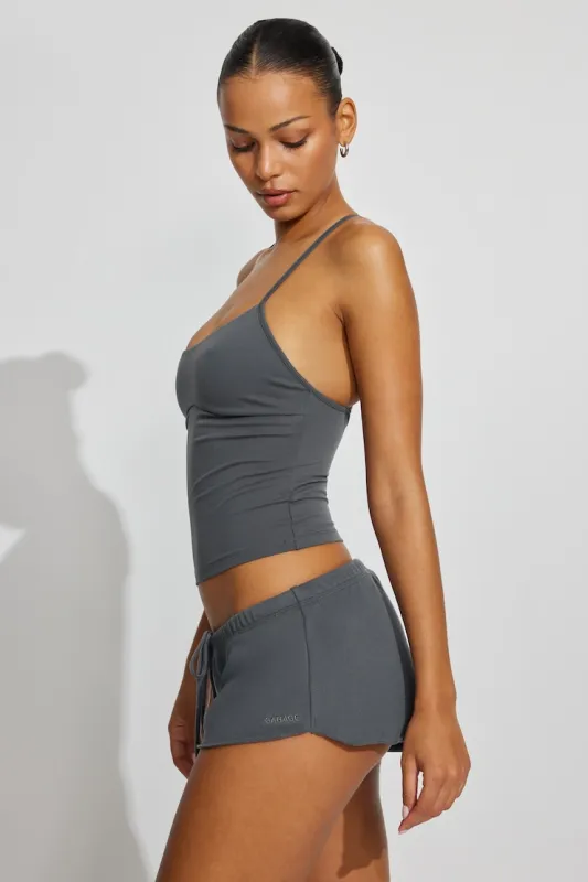 SoftTerry™ Ultra Low Rise Shorts - Garage - Greys - Women Clothing made by Garage