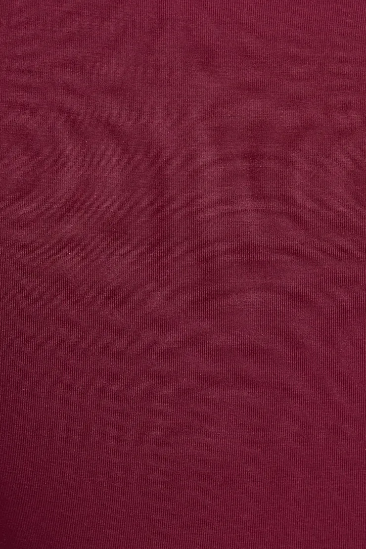 Smooth Long Sleeve Crewneck Top - Garage - Burgundy - Women Clothing sold by Garage product image thumbnail 4