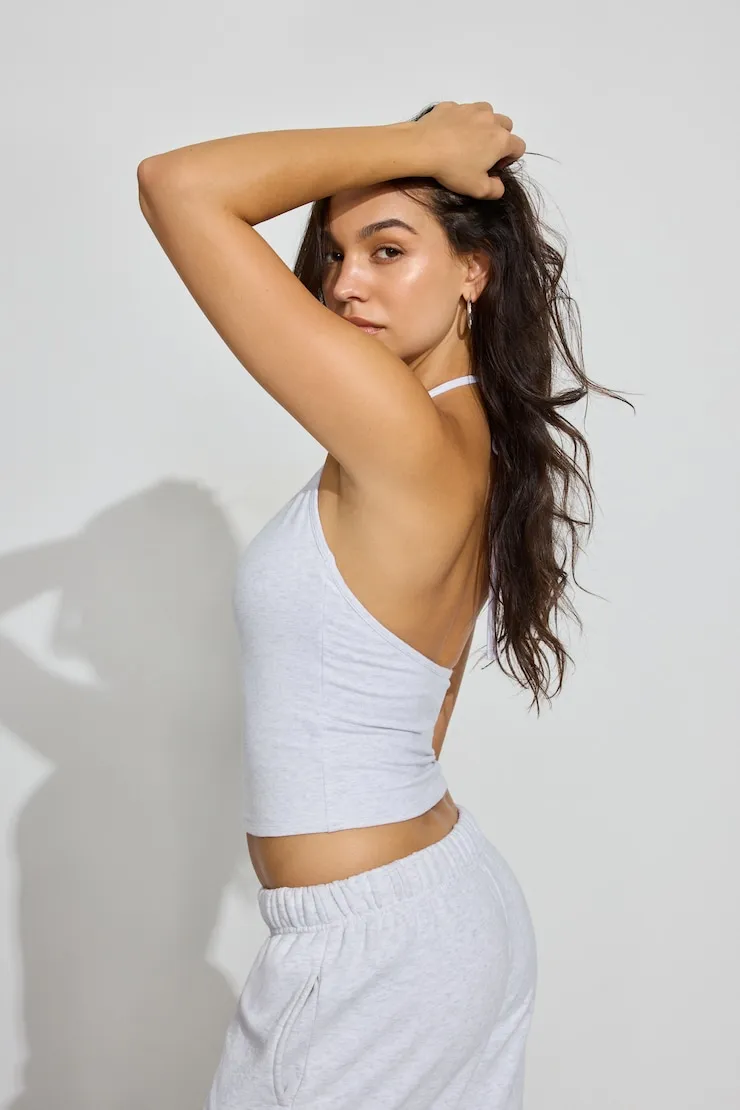 Deep Plunge Halter Top - Garage - Greys - Women Clothing sold by Garage product image thumbnail 2