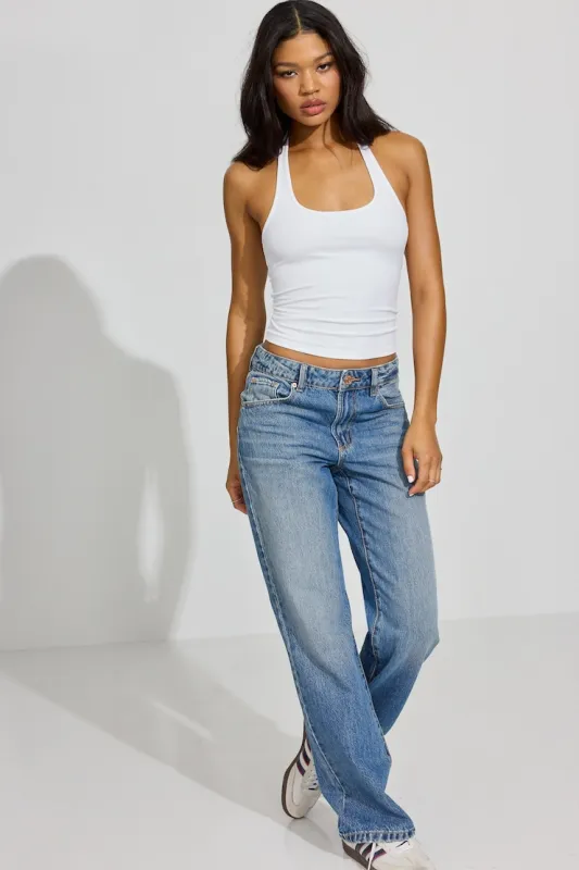 '90s Straight Jeans - Garage - Blue - Women Clothing made by Garage