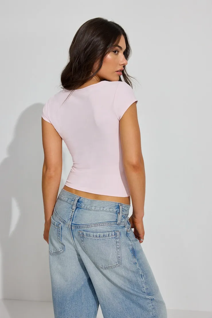 Sleek Sweetheart T Shirt - Garage - Pink - Women Clothing sold by Garage product image thumbnail 3