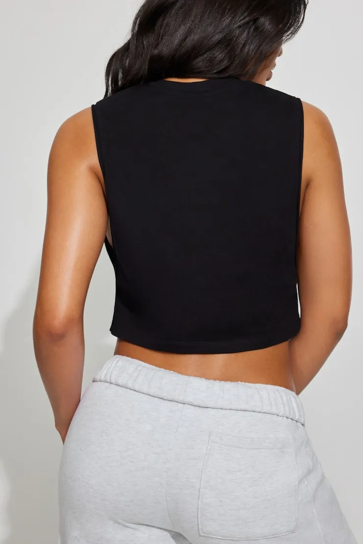 Crewneck Muscle T-Shirt - Garage - Black - Women Clothing sold by Garage product image thumbnail 3