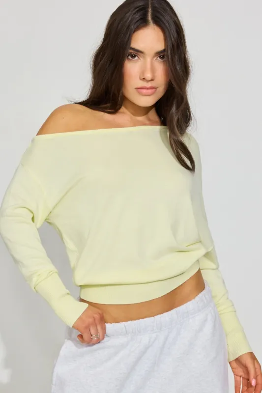 Rae Asymmetric Fine Sweater - Garage - Yellow - Women Clothing made by Garage