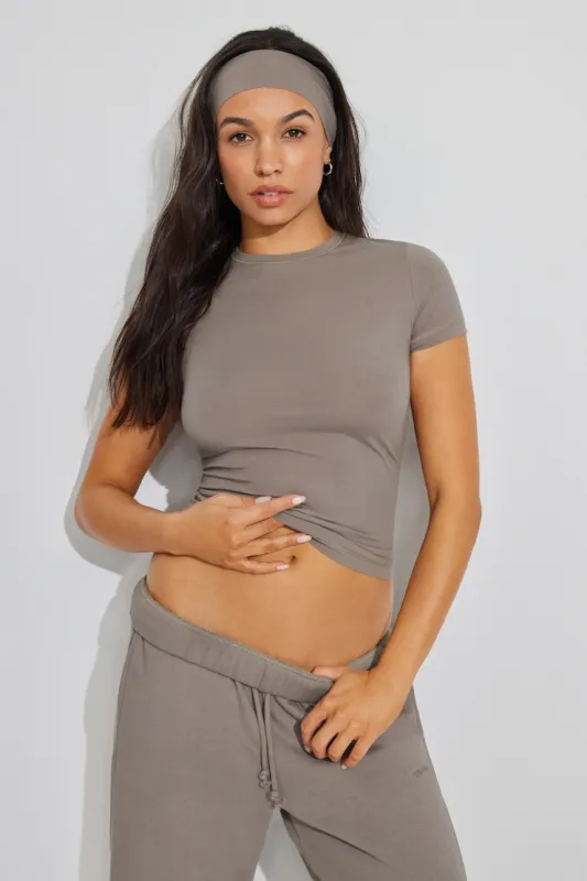 Estelle Longline Tee - Garage - Beige - Women Clothing made by Garage