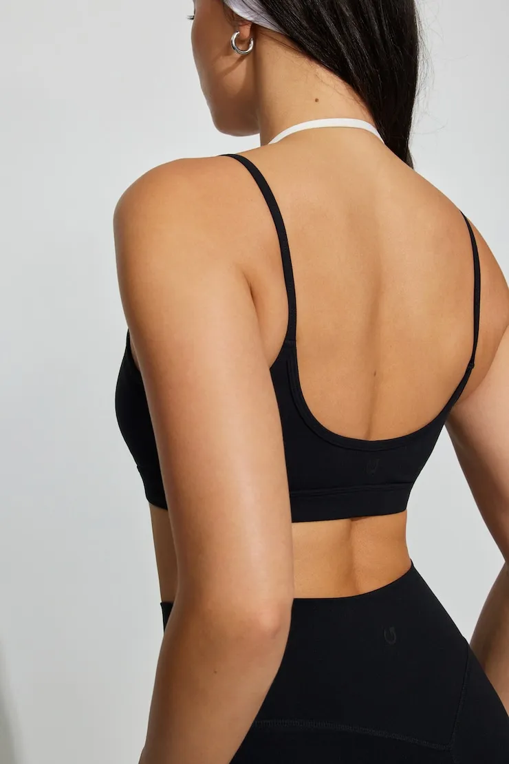 Active Layered Halter Bra - Garage - Black - Women Clothing sold by Garage product image thumbnail 4