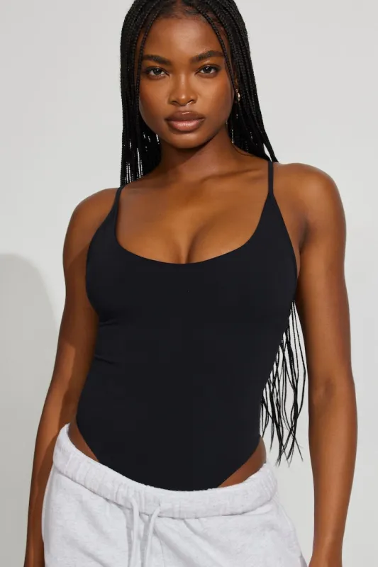 Active Scoop Bodysuit - Garage - Black - Women Clothing made by Garage