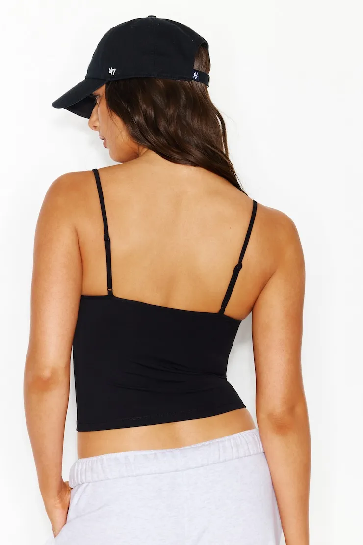 Sleek Crossover Cami Top - Garage - Black - Women Clothing sold by Garage product image thumbnail 4