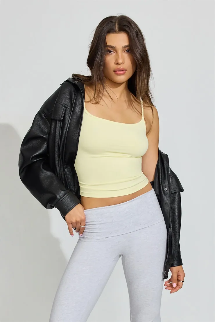 Sleek Scoop Cami Top - Garage - Yellow - Women Clothing sold by Garage product image thumbnail 2