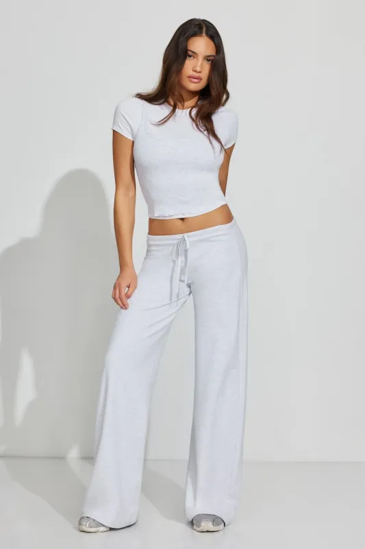 StretchTerry™ Wide Leg Pants - Garage - Greys - Women Clothing made by Garage
