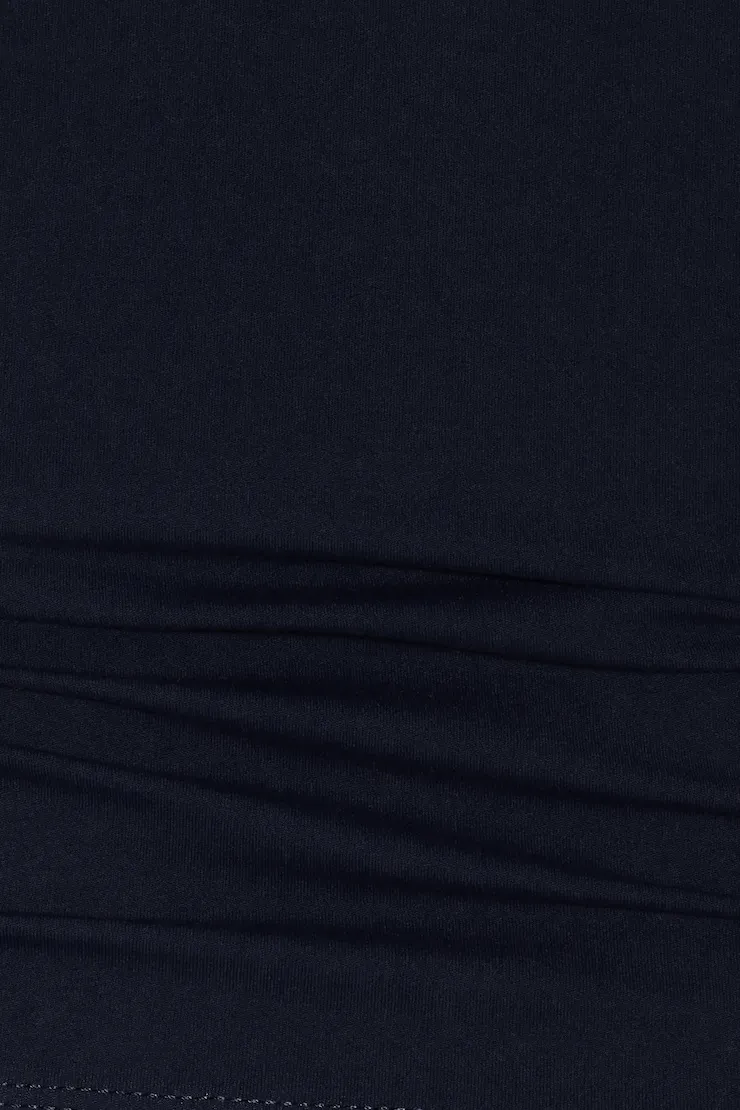 Sleek Short Sleeve Polo Top - Garage - Navy - Women Clothing sold by Garage product image thumbnail 5