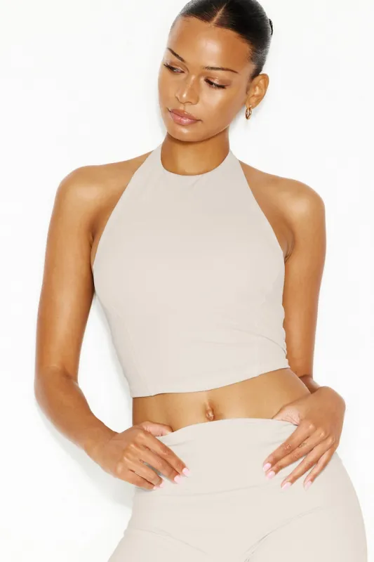 Active High Neck Tank Top - Garage - White - Women Clothing made by Garage