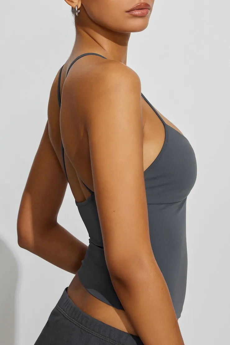 Sleek Underbust Crossback Cami Top - Garage - Greys - Women Clothing sold by Garage product image thumbnail 2