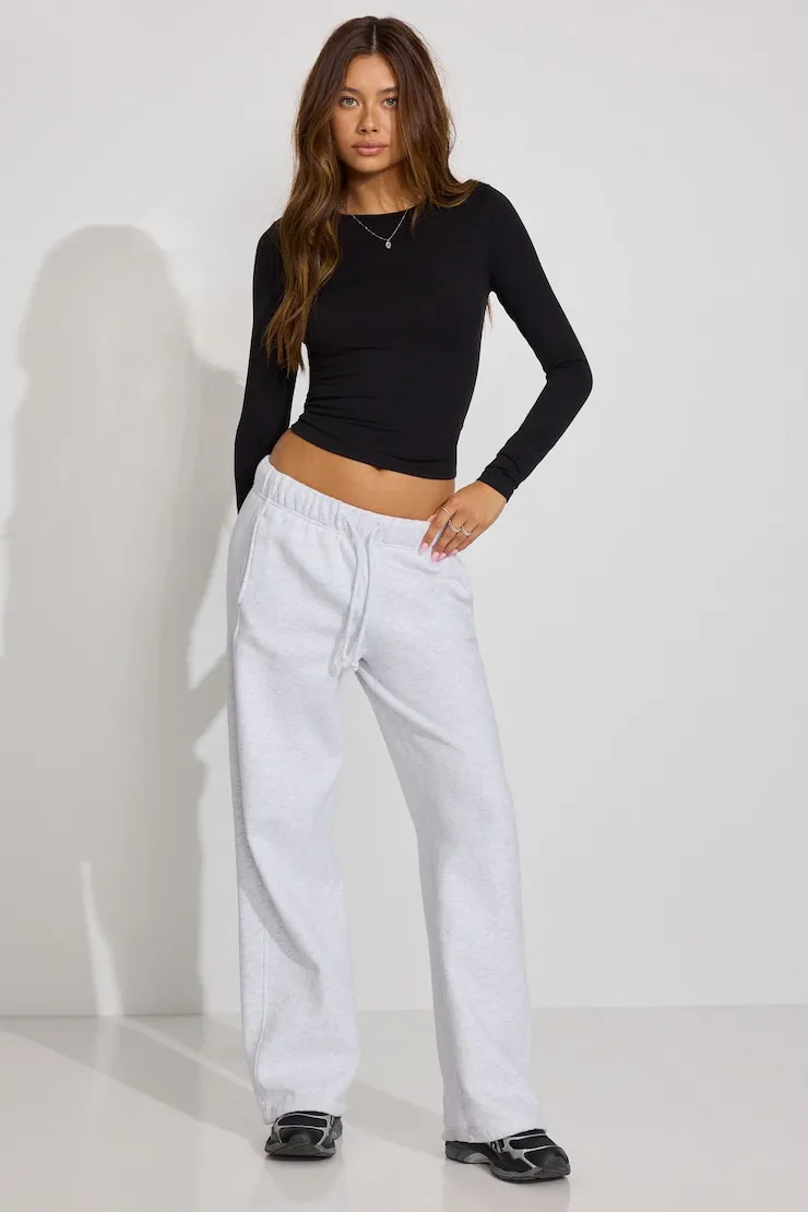 Sleek Crewneck Long Sleeve Top - Garage - Black - Women Clothing sold by Garage product image thumbnail 2