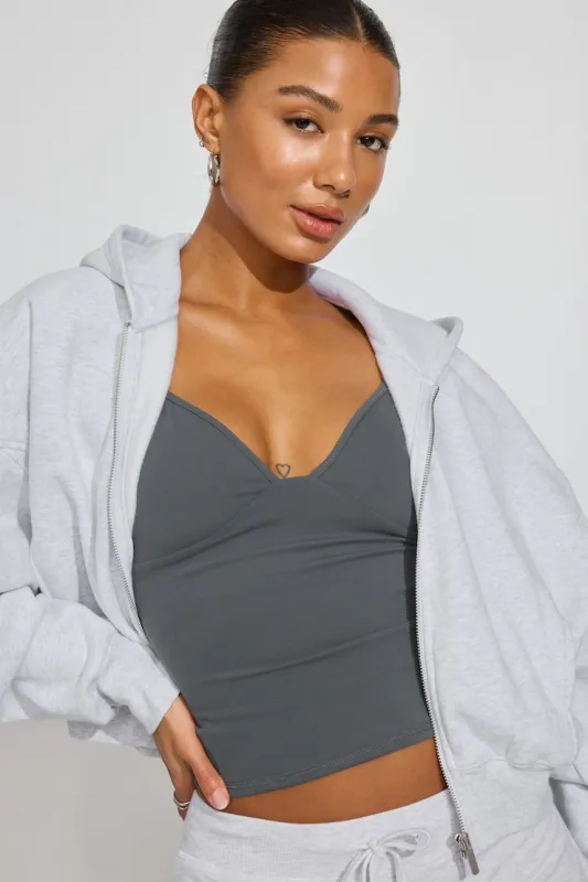 UltraFleece Cotton Zip Hoodie - Garage - Greys - Women Clothing made by Garage