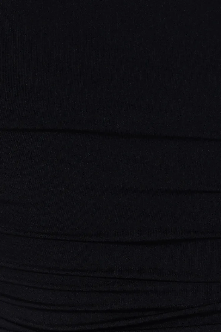 Sleek Open Neck 3/4 Sleeve Top - Garage - Black - Women Clothing sold by Garage product image thumbnail 4