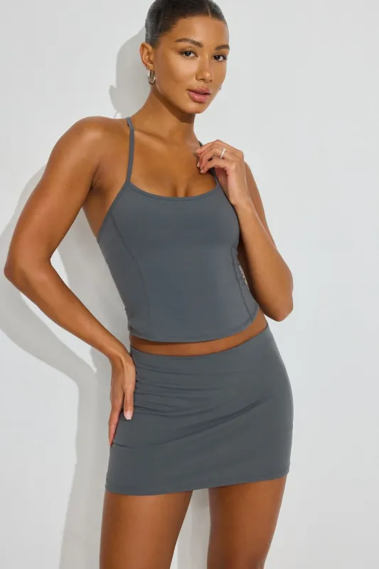 Active Micro Skort - Garage - Greys - Women Clothing made by Garage