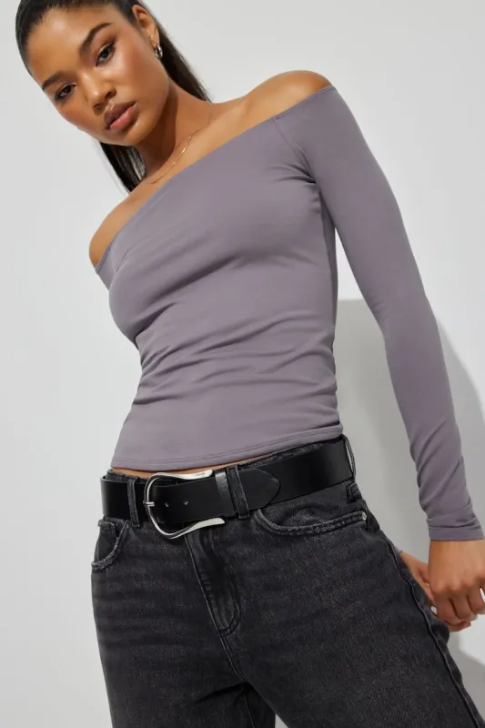 Wide Oval Waist Belt - Garage - Black - Women Clothing made by Garage