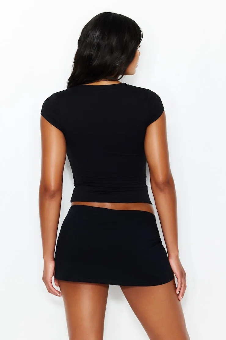 Sleek Crewneck T-Shirt - Garage - Black - Women Clothing sold by Garage product image thumbnail 4