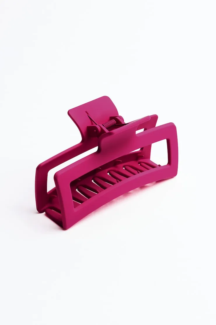Oversized Rectangle Claw Clip - Garage - Pink - Women Clothing sold by Garage product image thumbnail 3