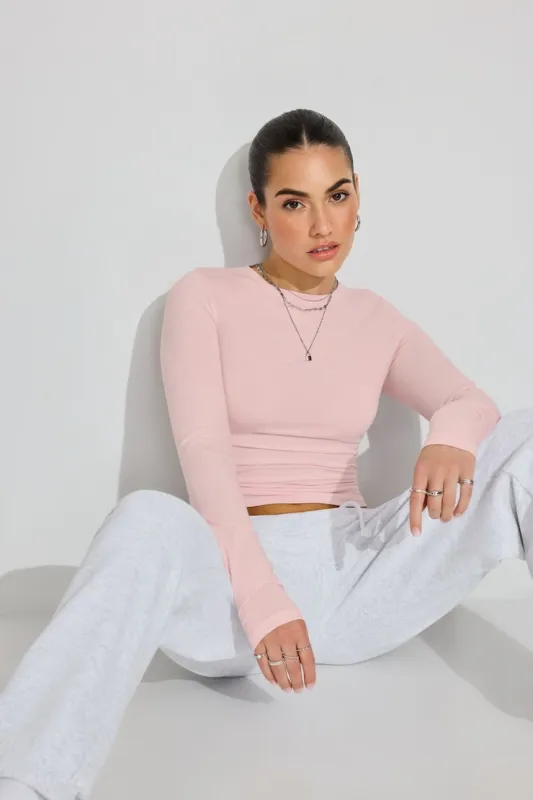 Estelle Long Sleeve T Shirt - Garage - Pink - Women Clothing made by Garage