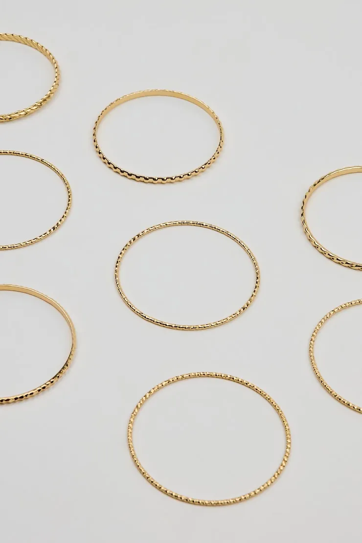 Set of 11 Textured Bangles - Garage - Yellow - Women Clothing sold by Garage product image thumbnail 2