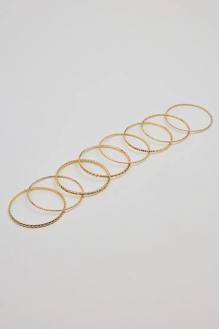 Set of 11 Textured Bangles - Garage - Yellow - Women Clothing sold by Garage product image thumbnail 4