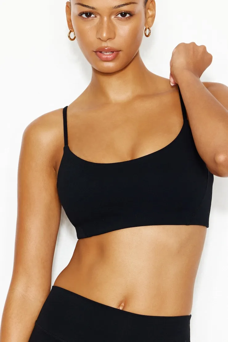 Active Scoop Micro Bra - Garage - Black - Women Clothing sold by Garage
