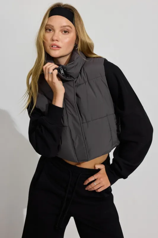 Mini Puff Vest 2.0 - Garage - Greys - Women Clothing made by Garage