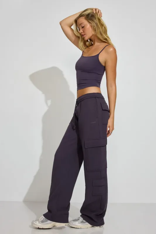 UltraFleece Cargo Sweatpants - Garage - Purple - Women Clothing made by Garage