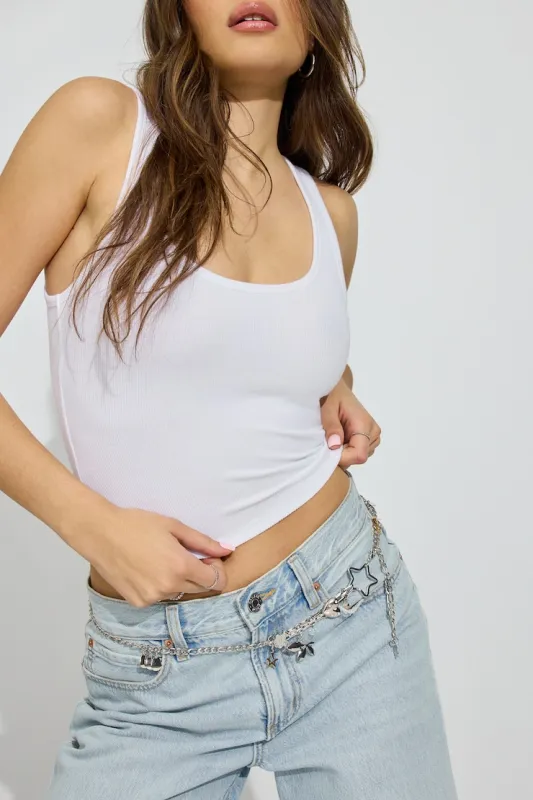Multi Charm Chain Belt - Garage - Pink - Women Clothing made by Garage