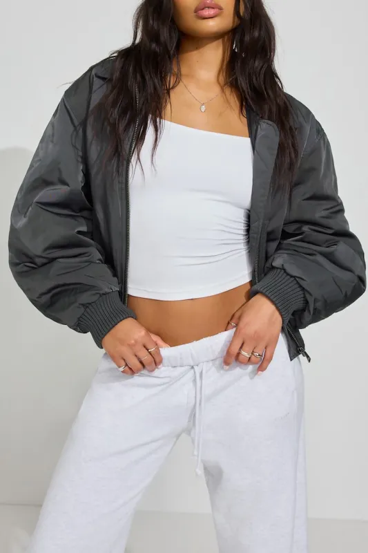 Bomber Jacket - Garage - Blue - Women Clothing made by Garage