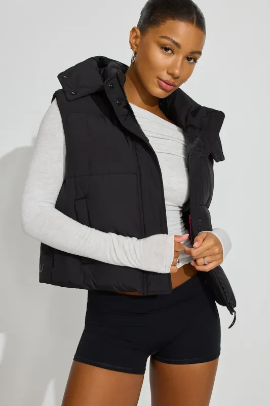 Perfect Puff Vest - Garage - Black - Women Clothing made by Garage