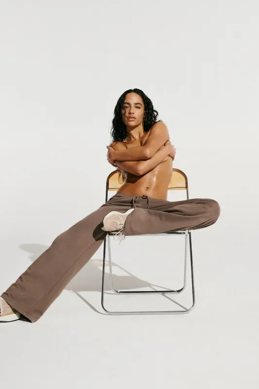 SoftTerry™ Wide Leg Sweatpants - Garage - Brown - Women Clothing made by Garage