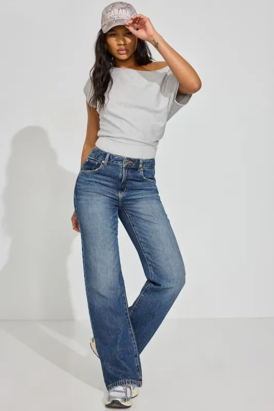'90 Straight Jeans - Garage - Blue - Women Clothing made by Garage