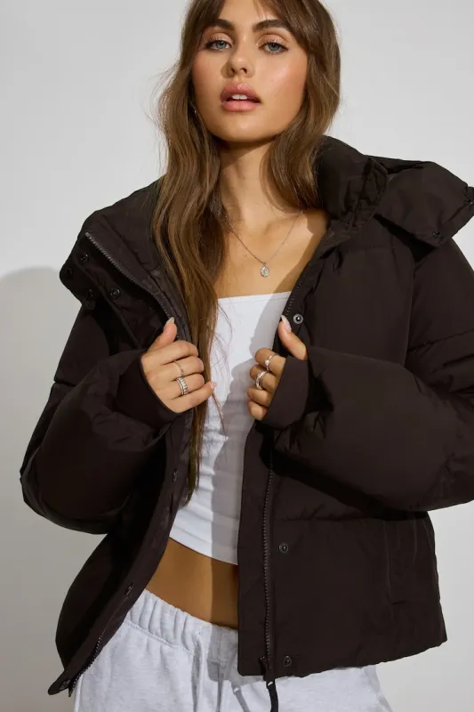 Perfect Puff Jacket - Garage - Brown - Women Clothing made by Garage