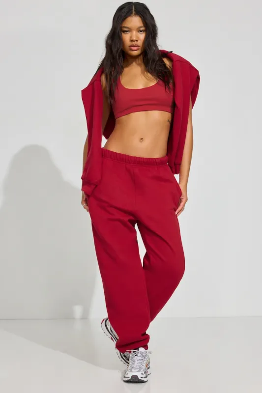 UltraFleece Boyfriend Sweatpants - Garage - Red - Women Clothing made by Garage