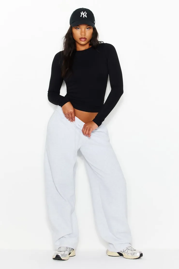 Sleek Crewneck Longsleeve Top - Garage - Black - Women Clothing sold by Garage product image thumbnail 2