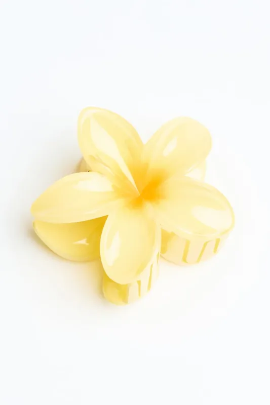 Flower Hair Claw - Garage - Yellow - Women Clothing made by Garage