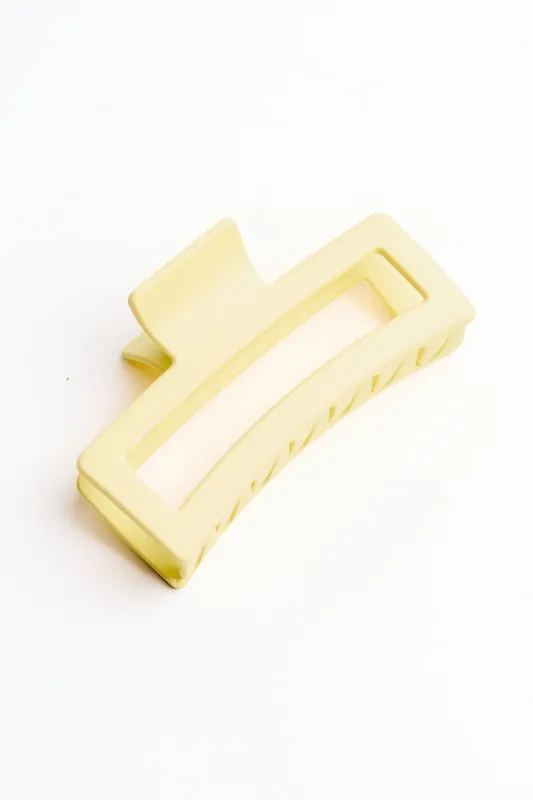 Oversized Rectangle Claw Clip - Garage - Yellow - Women Clothing made by Garage