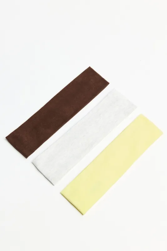 Set of 3 Stretchy Headbands - Garage - Yellow - Women Clothing made by Garage