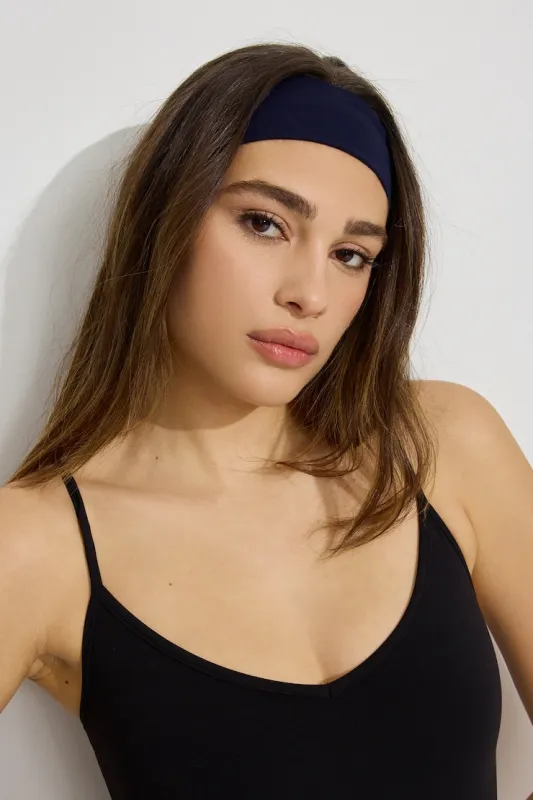 Set of 3 Stretchy Headbands - Garage - Blue - Women Clothing made by Garage