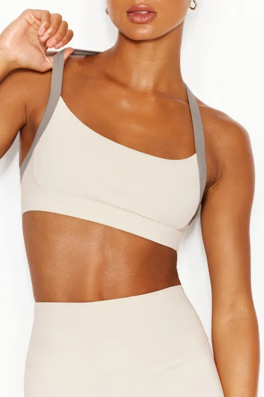 Active Portrait Neck Bra - Garage - White - Women Clothing made by Garage