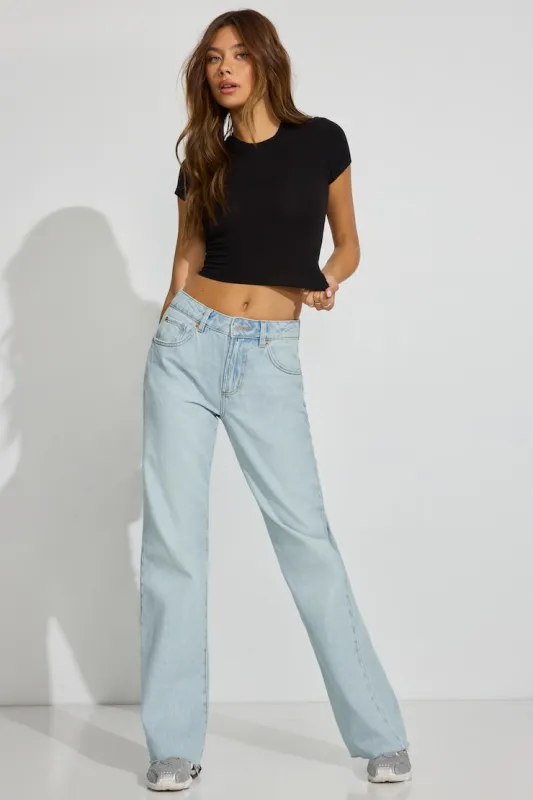 '90s Straight Jeans - Garage - Blue - Women Clothing made by Garage