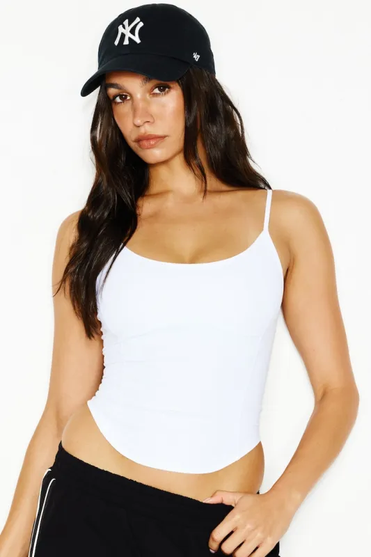 Active Underbust Cami Top - Garage - White - Women Clothing made by Garage