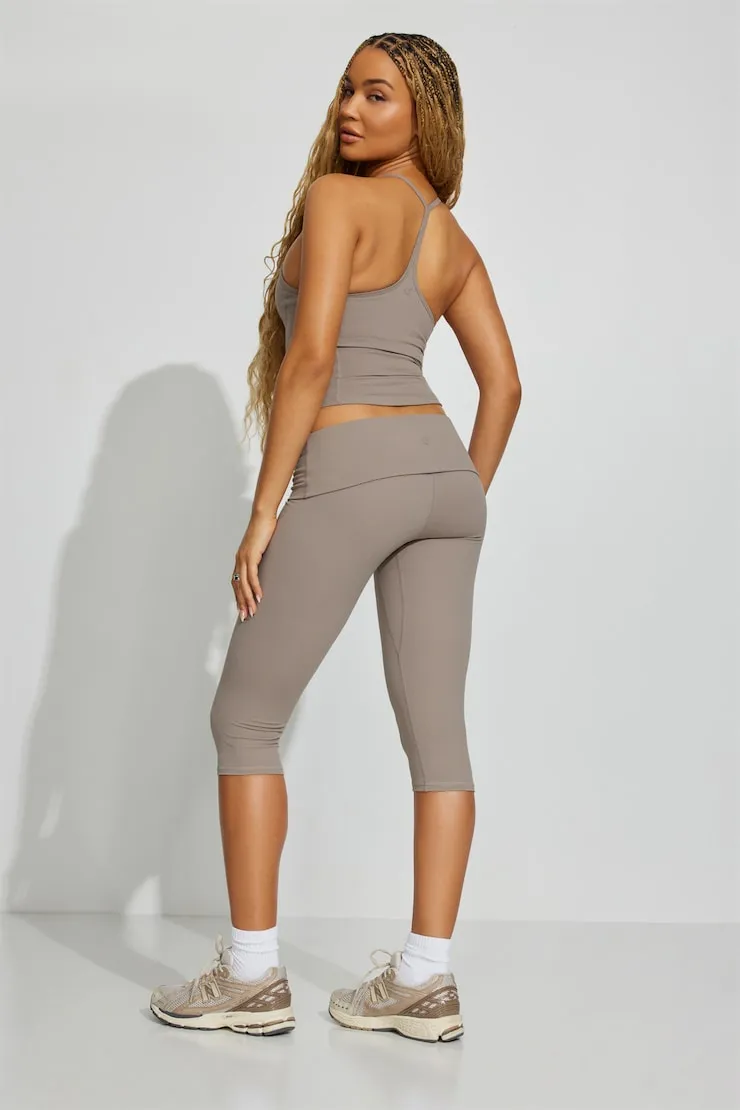 Active Foldover Capris - Garage - Beige - Women Clothing sold by Garage product image thumbnail 3