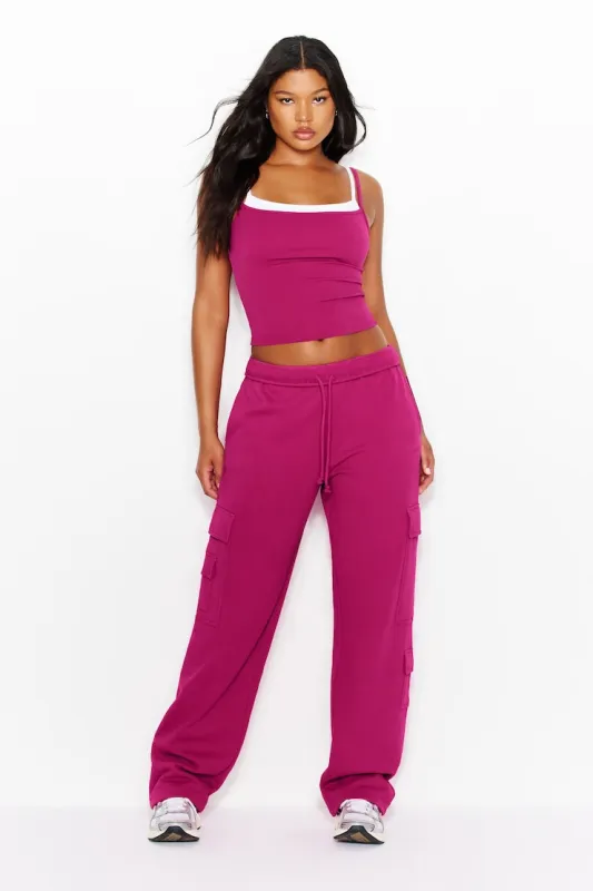 UltraFleece Cargo Sweatpants - Garage - Pink - Women Clothing made by Garage